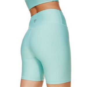 Aritzia TnaGLOSS Atmosphere Hi-Rise 7" Biker Shorts Light Blue L Cycle